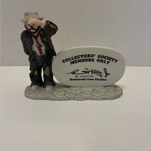 Emmett Kelly Jr. Collectors’ Society 5” Figurine Clown with Sign